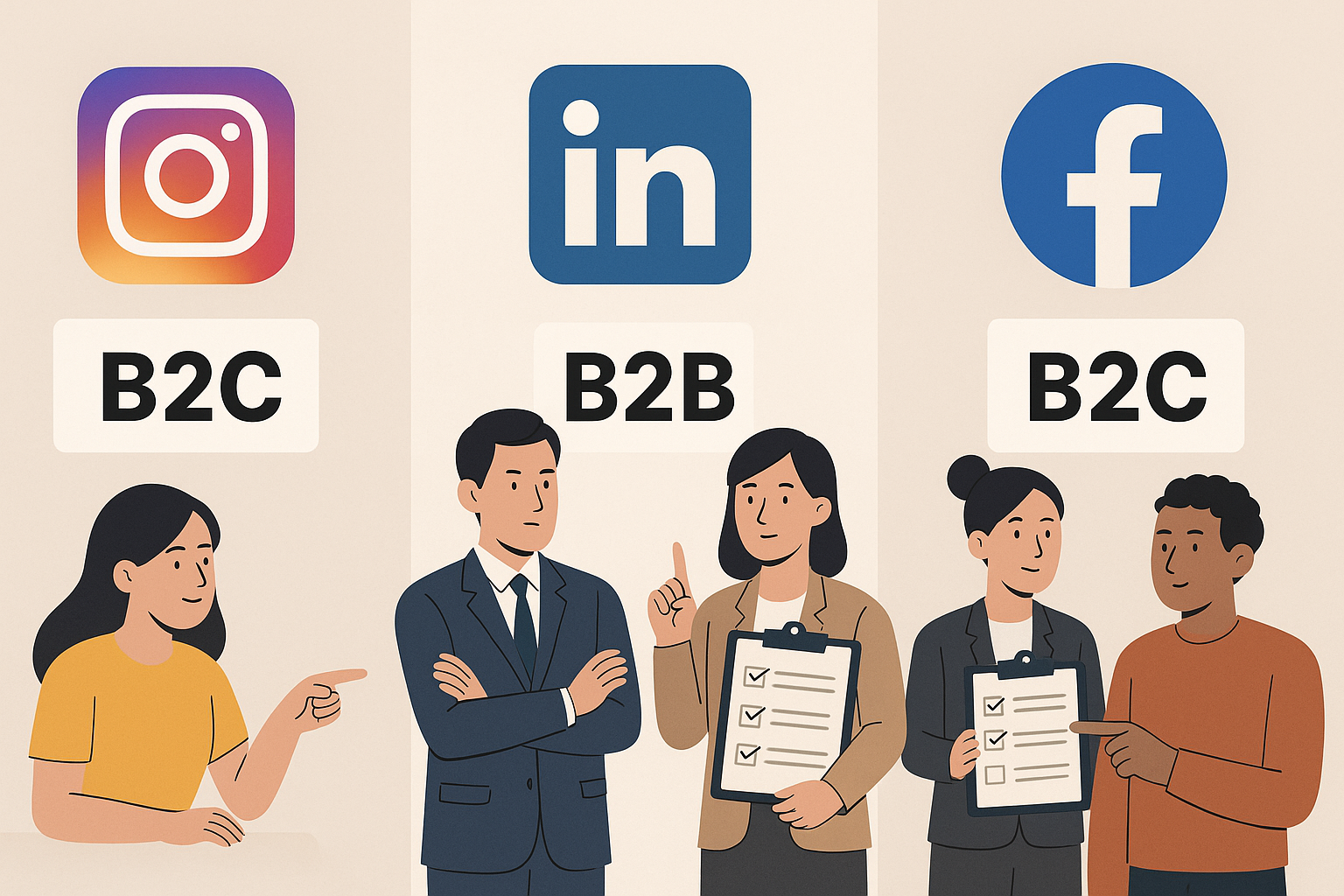 Instagram, LinkedIn, or Facebook? What Agencies Recommend for B2B vs B2C