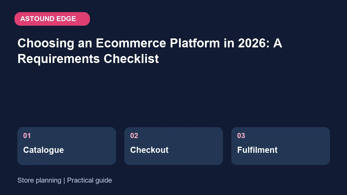 Store planning: Catalogue, Checkout, Fulfilment