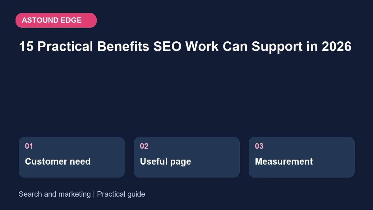 Search and marketing: Customer need, Useful page, Measurement