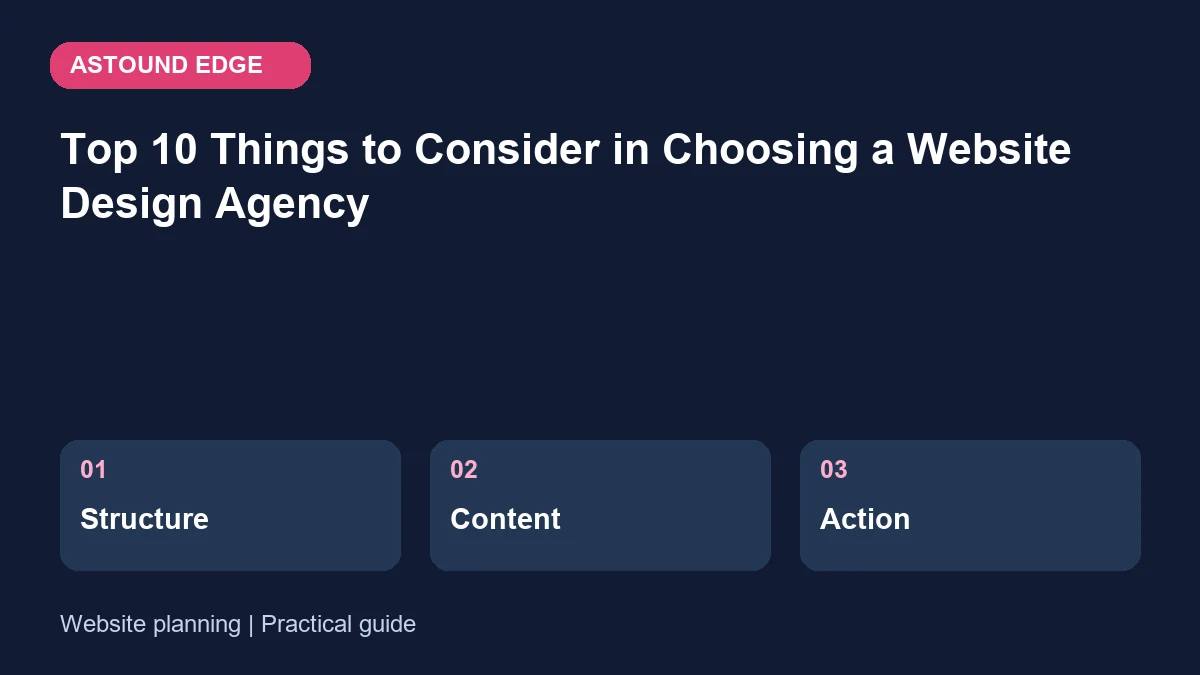Website planning: Structure, Content, Action