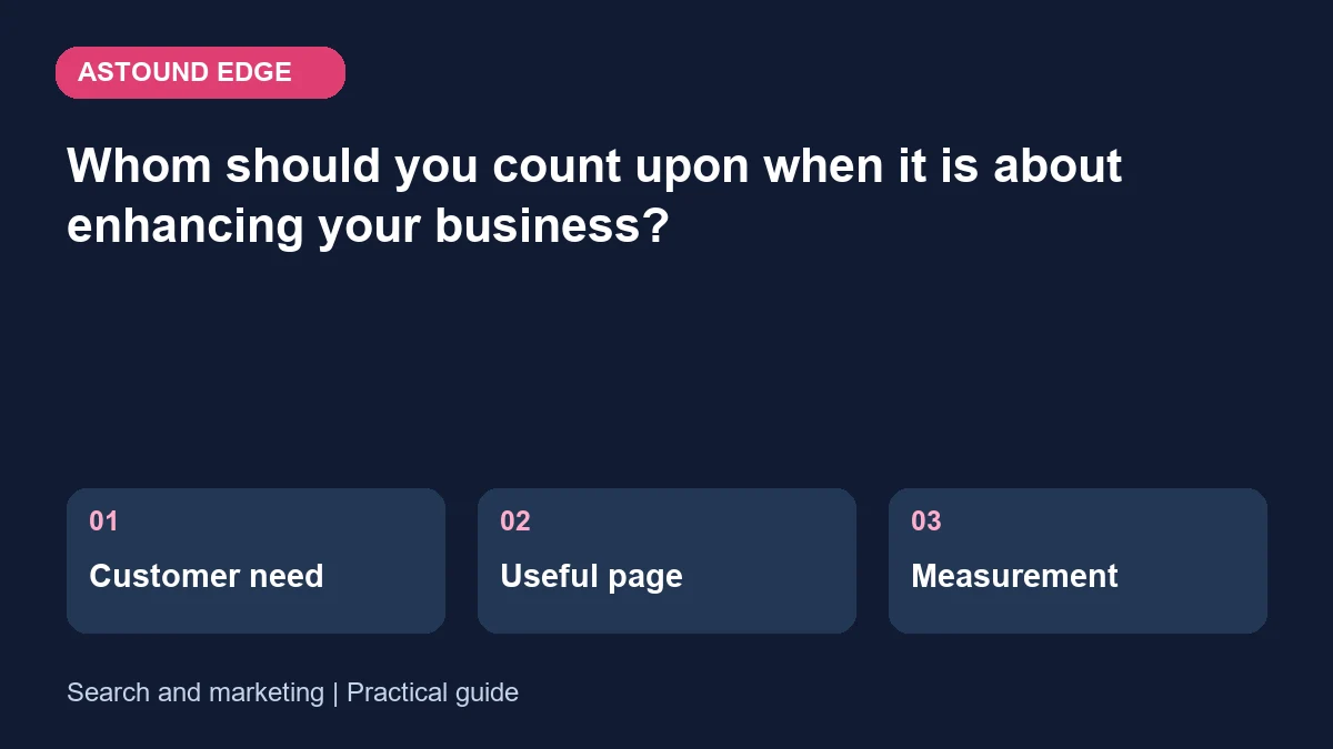 Search and marketing: Customer need, Useful page, Measurement