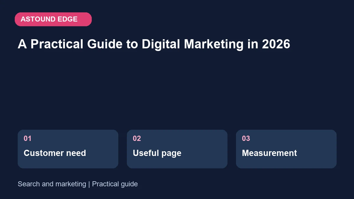 Search and marketing: Customer need, Useful page, Measurement
