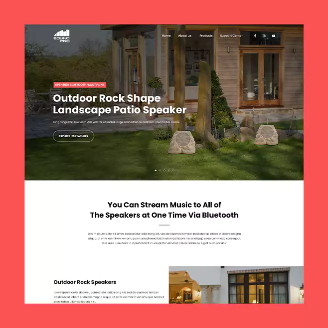 The SoundPro — Web design