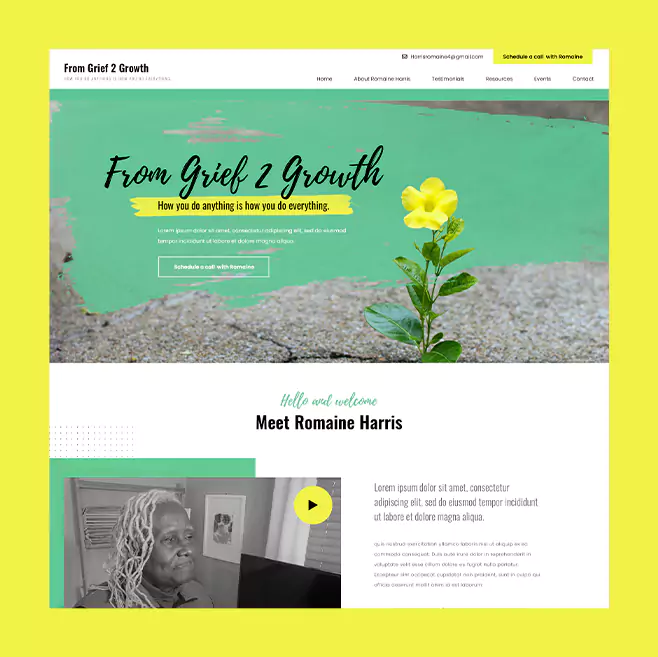 From Grief 2 Growth — Web design