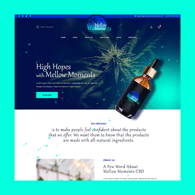mellow moments cbd — Web design