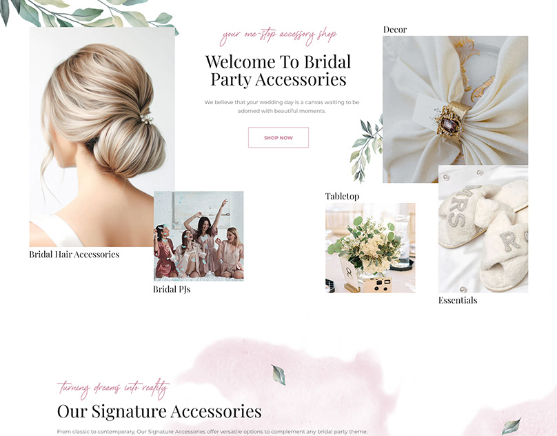 Bridal Party Accessories — Creative design