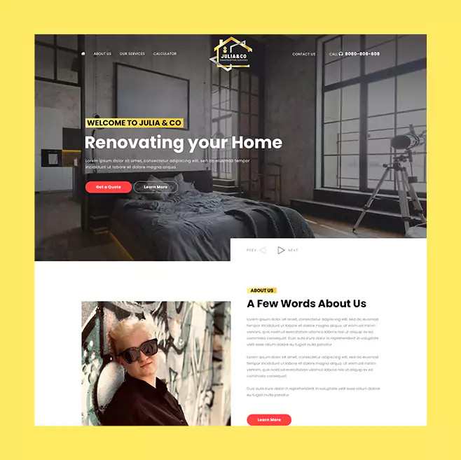 Julia & Company — Web design