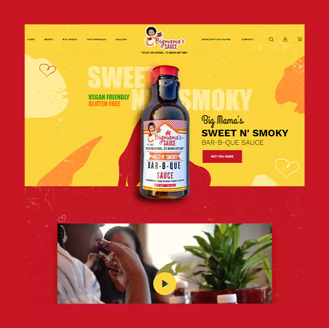 BIG MAMA’S SAUCE — Web design